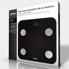 Livoo Digitalne kopalniške tehtnice Livoo DOM427N Black Tempered Glass 180 kg