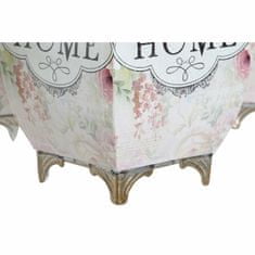 DKD Home Decor Lonček DKD Home Decor 21,5 x 21,5 x 25 cm Roza kovinski cvetovi Shabby Chic