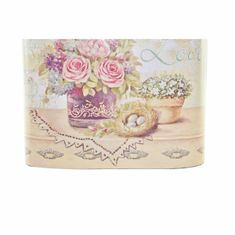 DKD Home Decor Komplet loncev DKD Home Decor 29 x 13 x 38,5 cm Pink Metal Flowers Shabby Chic