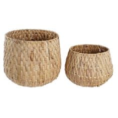 DKD Home Decor Komplet loncev DKD Home Decor Natural Squared Bali 45 x 45 x 39 cm (2 enoti)