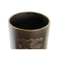 NEW Set lončkov DKD Home Decor Črna Šampanjec Metalni Kovina Loft 30 x 40 cm 25 x 25 x 80,5 cm (2 kosov)