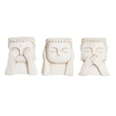 DKD Home Decor Lonček DKD Home Decor 26 x 22 x 28,5 cm Buda Bela Oriental Magnezij (3 kosi)