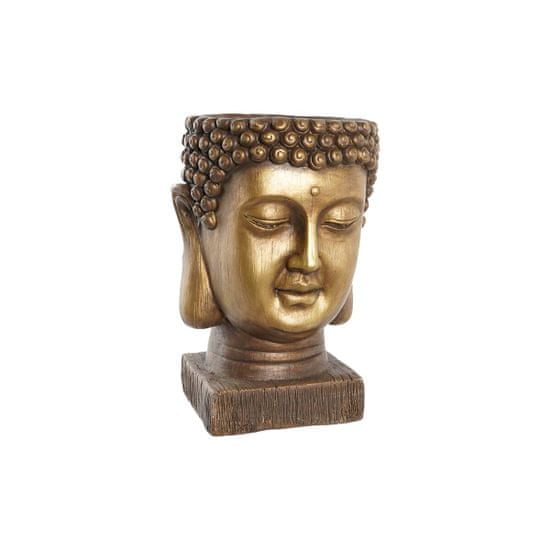 DKD Home Decor Rastlinjak DKD Home Decor iz steklenih vlaken Golden Buddha Oriental (25 x 25 x 36 cm)