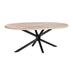 DKD Home Decor Jedilna miza DKD Home Decor Natural Black Metal Mango wood 200 x 100 x 76 cm