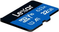 Lexar 32 GB visoko zmogljiva pomnilniška kartica microSDHC UHS-I (branje/pisanje: 100/20 MB/s) C10 A1 V10 U1