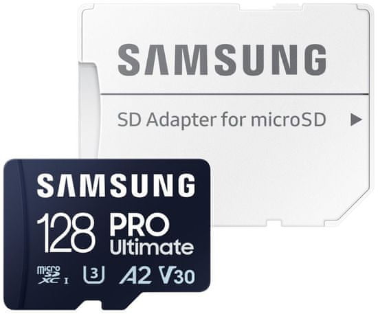 Samsung PRO Ultimate MicroSDXC 128 GB + adapter SD / CL10 UHS-I U3 / A2 / V30