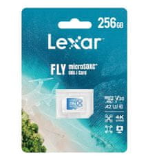 Lexar Lexarjeva pomnilniška kartica 256 GB FLY High-Performance 1066x microSDXC UHS-I (branje/pisanje: 160/90 MB/s) C10 A2 V30 U3