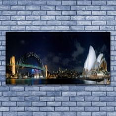 tulup.si Slika na akrilnem steklu Sydney bridge arhitektura 140x70 cm 4 obešalnika