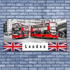 tulup.si Slika na akrilnem steklu London bus art 140x70 cm 2 obešalnika