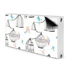 tulup.si Pokrov za radiator PVC Kletke za ptice 110x60 cm