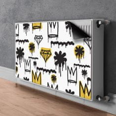 tulup.si Pokrov za radiator PVC Grafiti krona 100x60 cm