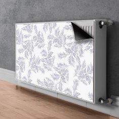 tulup.si Pokrov za radiator PVC Sivi listi 100x60 cm