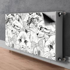 tulup.si Pokrov za radiator PVC Skicirane mačke 110x60 cm