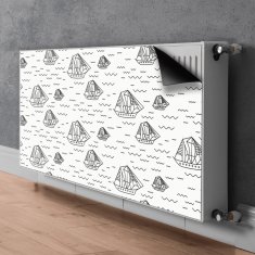 tulup.si Dekoracija za radiatorje Jadralne ladje na morju 110x60 cm