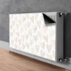 tulup.si Pokrov za radiator PVC Subtilna srca 100x60 cm