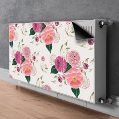 tulup.si Pokrov za radiator PVC Roza cvetje 110x60 cm