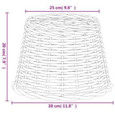 Vidaxl Senčilo za svetilko rjavo Ø30x20 cm pleteno