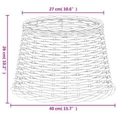 Vidaxl Senčilo za svetilko belo Ø40x26 cm pleteno