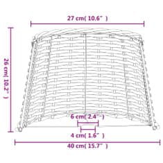 Vidaxl Senčilo za svetilko belo Ø40x26 cm pleteno