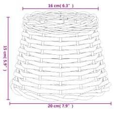 Vidaxl Senčilo za svetilko belo Ø20x15 cm pleteno