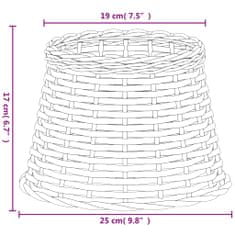 Vidaxl Senčilo za svetilko belo Ø25x17 cm pleteno