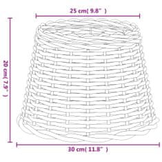 Vidaxl Senčilo za svetilko belo Ø30x20 cm pleteno