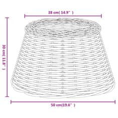 Vidaxl Senčilo za svetilko belo Ø50x30 cm pleteno