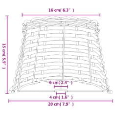 Vidaxl Senčilo za svetilko belo Ø20x15 cm pleteno