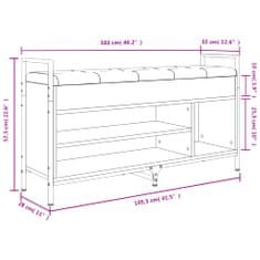 Vidaxl Klop za čevlje rjavi hrast 105,5x32x57,5 cm inženirski les