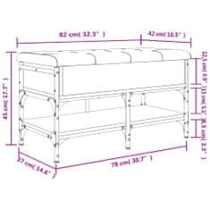 Vidaxl Klop za čevlje dimljen hrast 82x42x45 cm inženirski les