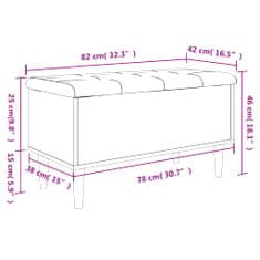 Vidaxl Klop za shranjevanje rjavi hrast 82x42x46 cm inženirski les