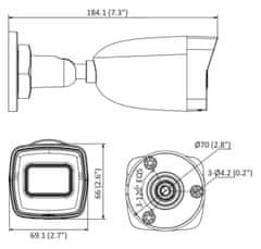 HiLook Powered by HIKVISION/ IPC-B180H(C)/ Bullet/ 8Mpix/ 2.8.mm/ H.265+/ zaščita IP67/ IR 30m