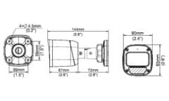 Uniview Uniarch by IP kamera/ IPC-B122-APF28/ Bullet/ 2Mpx/ 2,8 mm objektiv/ 1080p/ IP67/ IR30/ PoE/ Onvif