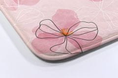 tulup.si Kopalniške preproge Roza cvetje 90x60 cm Bela in siva