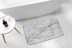 tulup.si Tepih za kopalnico Siv marmor 75x45 cm Bela