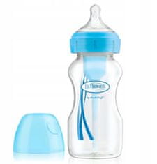 DR.BROWN'S Antikolična steklenica Možnosti+ širok vrat 270 ml, plastična, modra