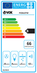VOX electronics PIO6L07W izvlečna kuhinjska napa