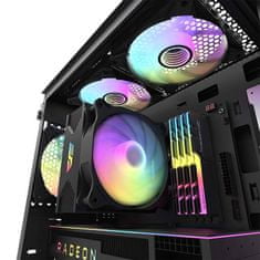 NEW Komplet računalniških ventilatorjev Darkflash INF8 ARGB 5v1 120x120 (črn)
