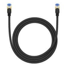 slomart cat7 pleteni omrežni kabel baseus ethernet rj45, 10gbps, 1,5m (črn)