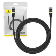 slomart cat7 pleteni omrežni kabel baseus ethernet rj45, 10gbps, 1,5m (črn)
