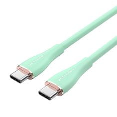 slomart kabel usb-c 2.0 do usb-c 5a vention tawgg 1,5 m svetlo zelen silikon