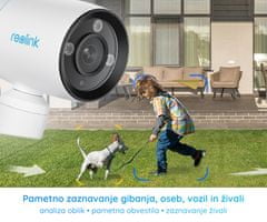 Reolink RLC-81PA IP kamera, 4K UHD, PoE, 180° vrtenje, nočno snemanje, aplikacija, IP67, dvosmerna komunikacija