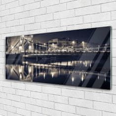 tulup.si Slika na akrilnem steklu Bridge arhitektura 125x50 cm 4 obešalnika