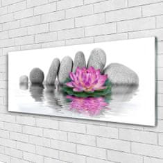 tulup.si Slika na akrilnem steklu Flower stones art 125x50 cm 2 obešalnika