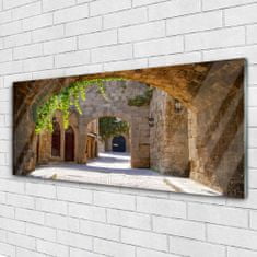 tulup.si Slika na akrilnem steklu Predor alley arhitektura 125x50 cm 2 obešalnika