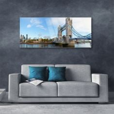 tulup.si Slika na akrilnem steklu London bridge arhitektura 125x50 cm 4 obešalnika