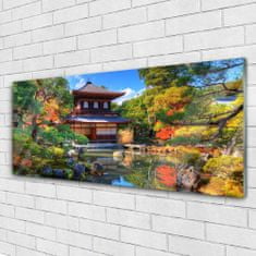 tulup.si Slika na akrilnem steklu Landscape vrt japonska 125x50 cm 2 obešalnika