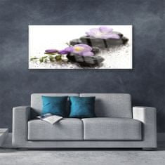 tulup.si Slika na akrilnem steklu Flower stones art 125x50 cm 4 obešalnika