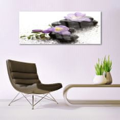 tulup.si Slika na akrilnem steklu Flower stones art 125x50 cm 4 obešalnika