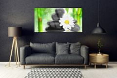 tulup.si Slika na akrilnem steklu Bamboo daisy flower 140x70 cm 4 obešalnika